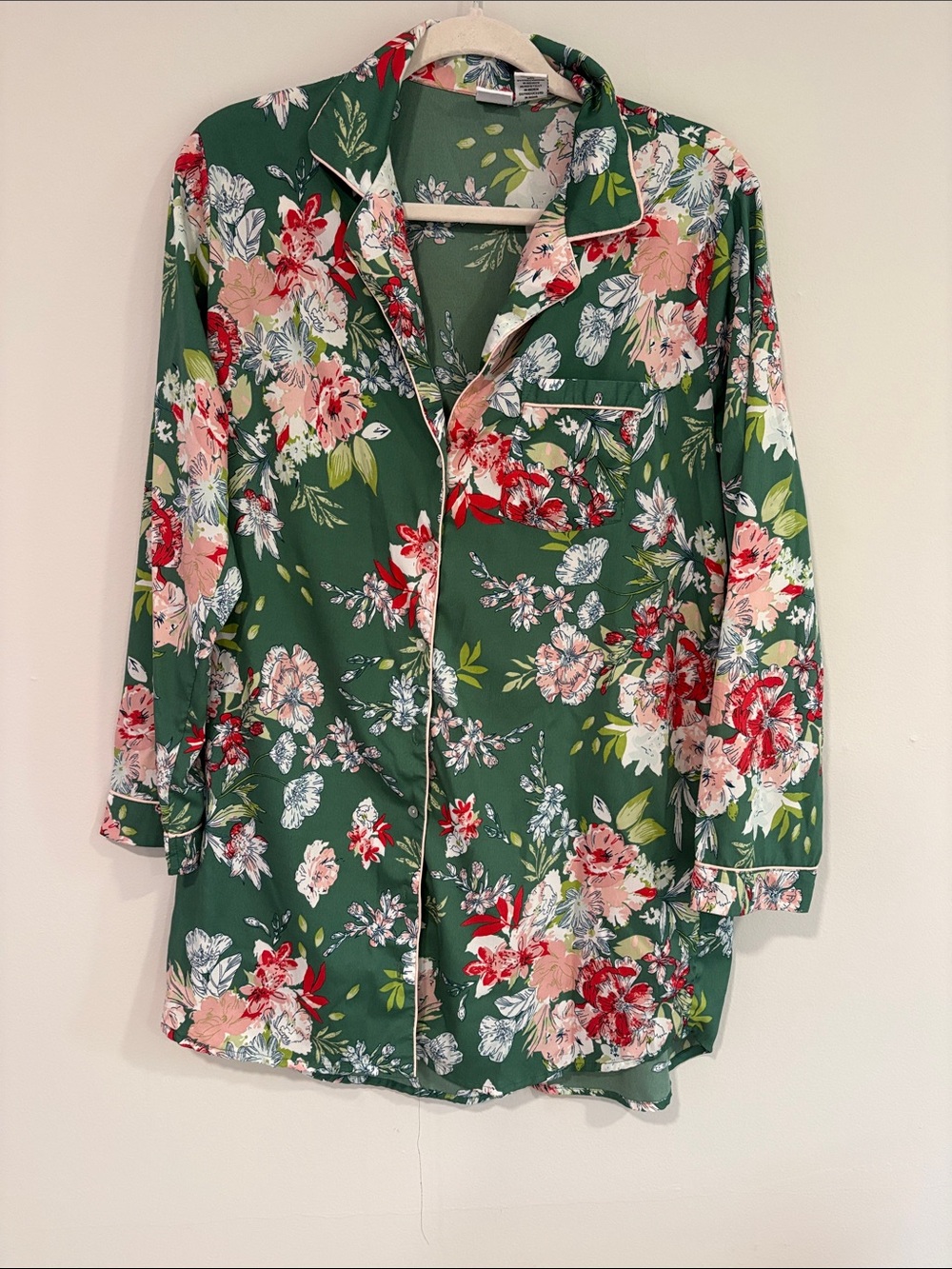 Floral Green Women’s Nightgown Pajamas